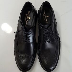 NEW Borgo Mediceo Black Oxford Mens size 45 or US 12. Leather upper and sole!